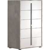 Ada Chest in Cement Grey Finish & White Lacquer